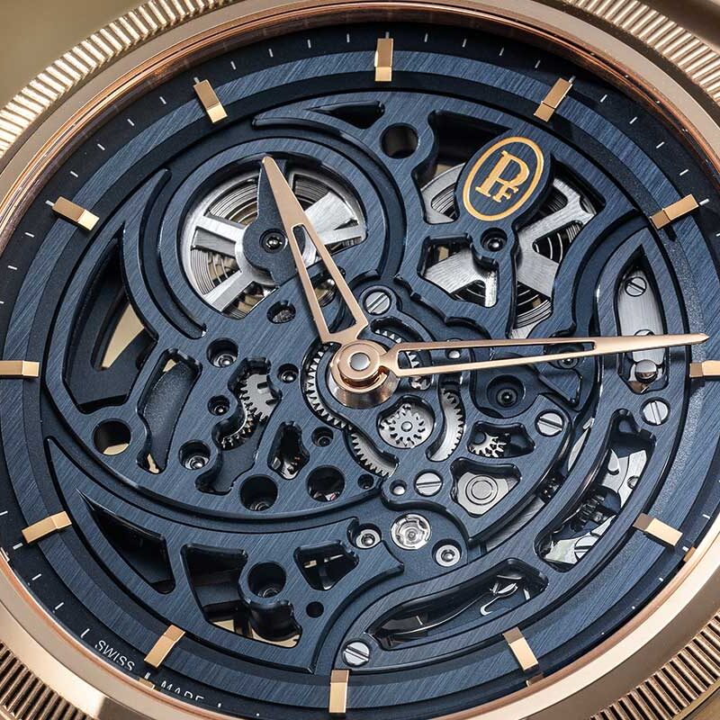 The Tonda PF Skeleton Reveals Its Inner Beauty in Milano Blue and Gold