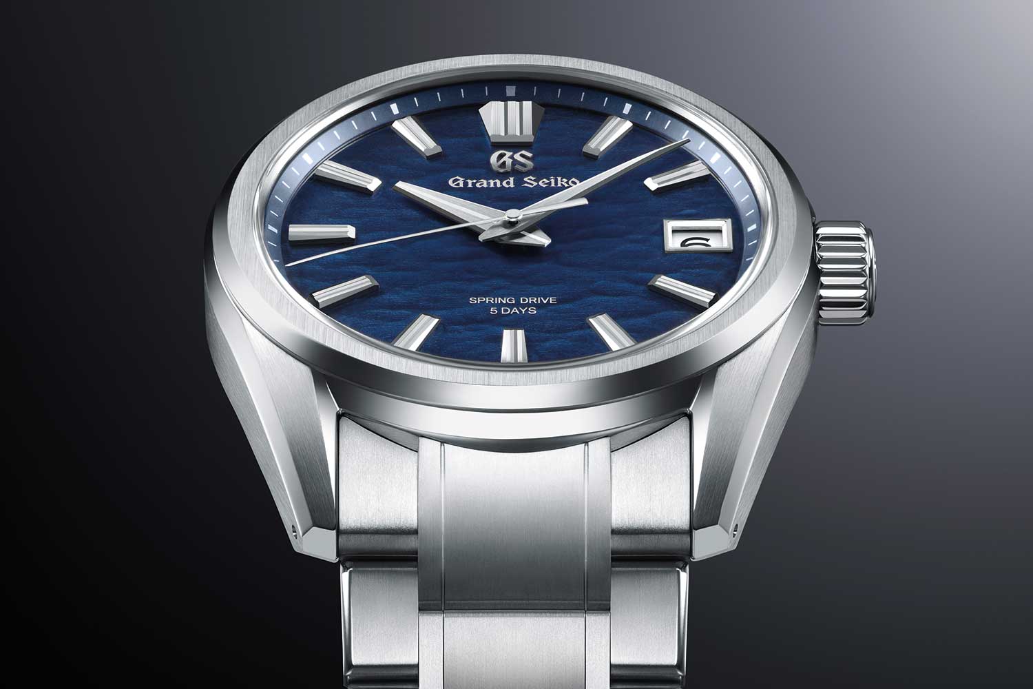 The SLGA019, a five-day Spring Drive model with a mesmerizing blue dial inspired by Lake Suwa