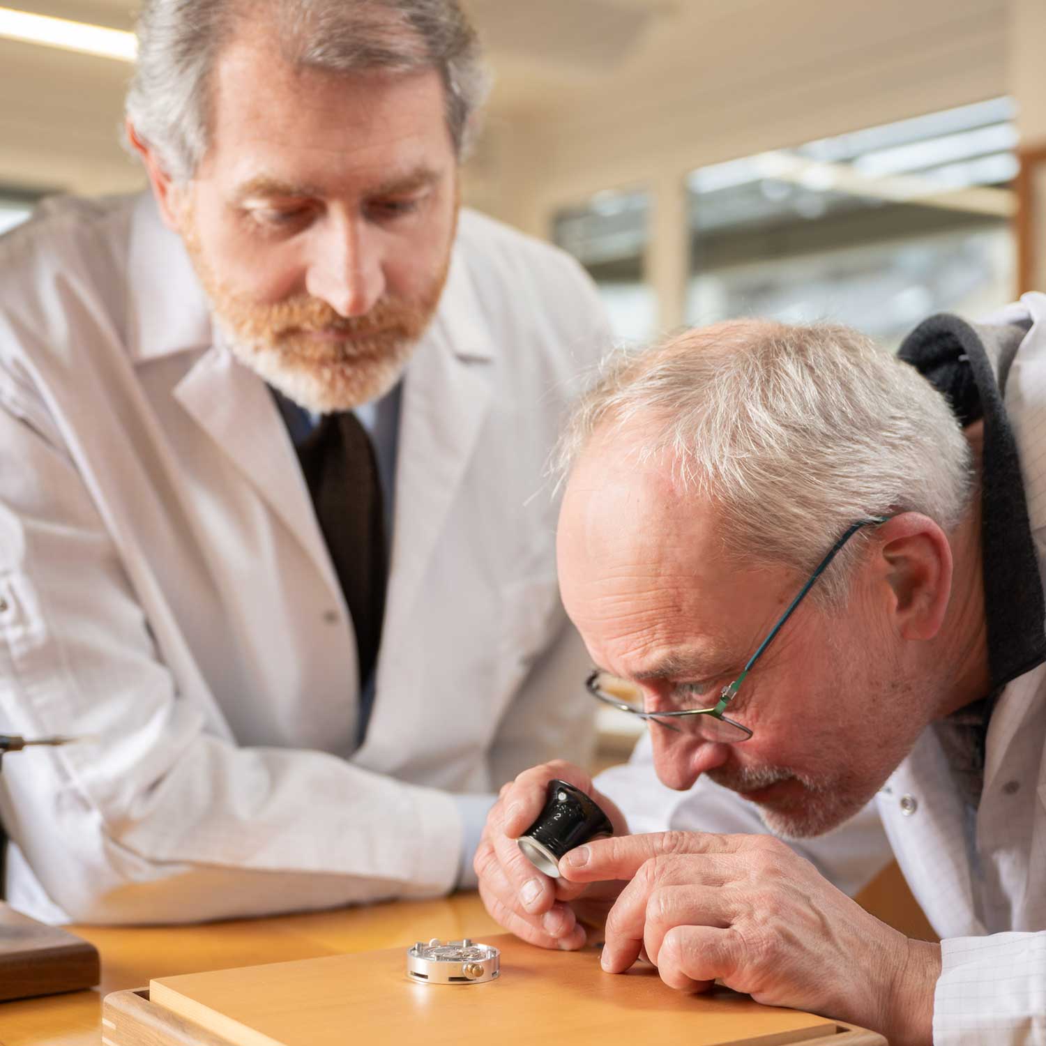 Bvlgari’s Executive Director of Product Creation Fabrizio Buonamassa Stigliani and Vianney Halter