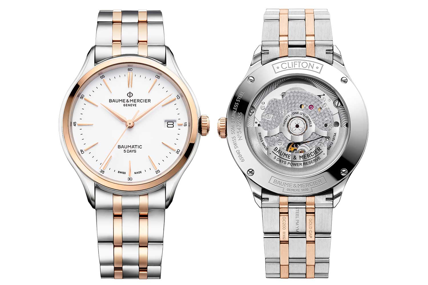 2018: Baume & Mercier Clifton Baumatic Ref 10458 with the brand's first in-house calibre BM12-1975A