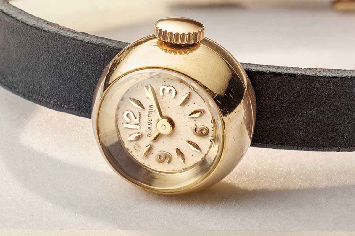 An original Ladybird “Bullet” from 1956 with a thread-through strap